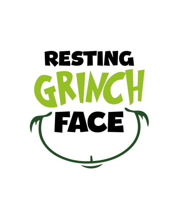 Resting Grinch face model alb pe tricou