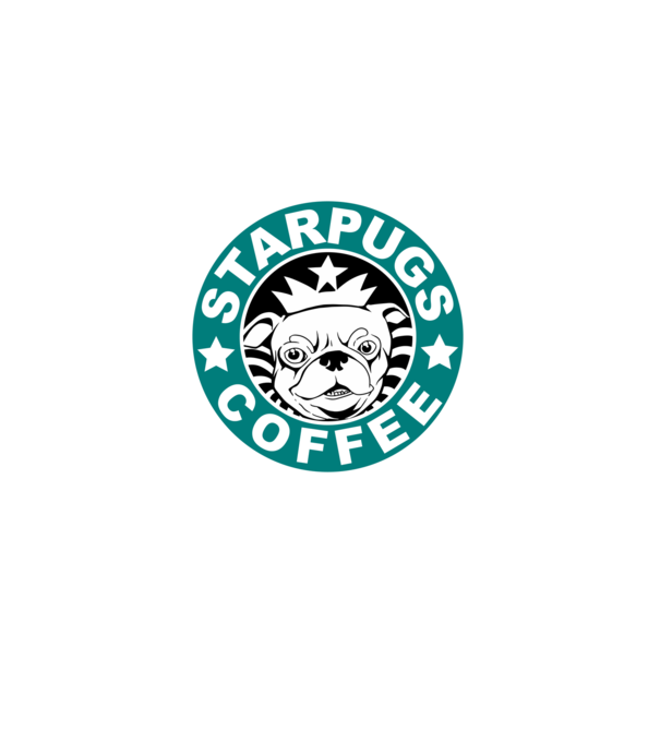 Starpugs Coffee model negru pe tricou