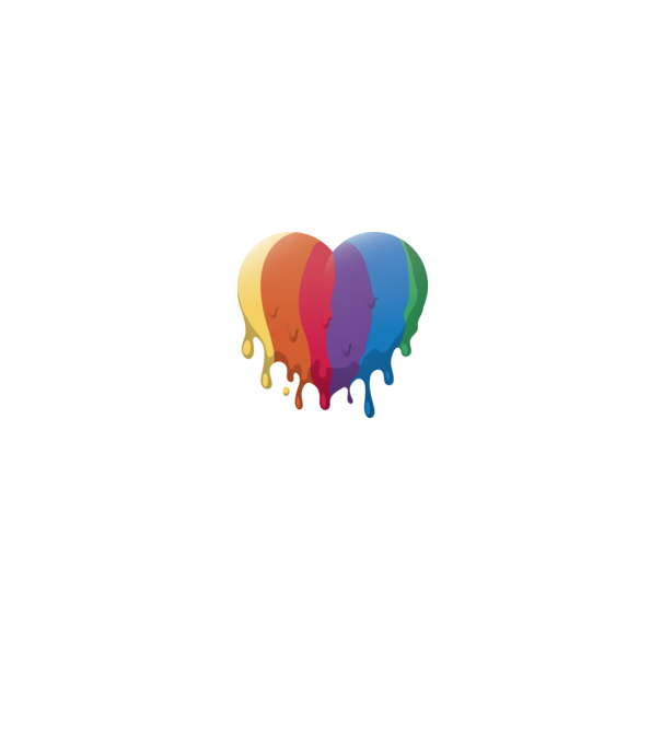 LGBTQ Inimă model negru pe tricou