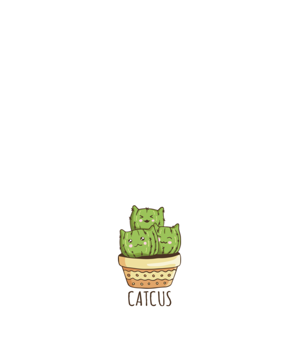 Catcus Pisică Cactus model negru pe tricou