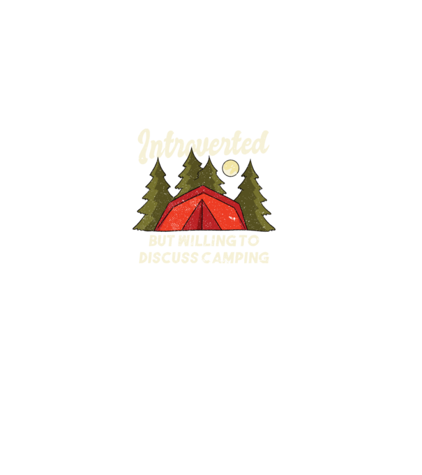Camping Introvertit model negru pe tricou