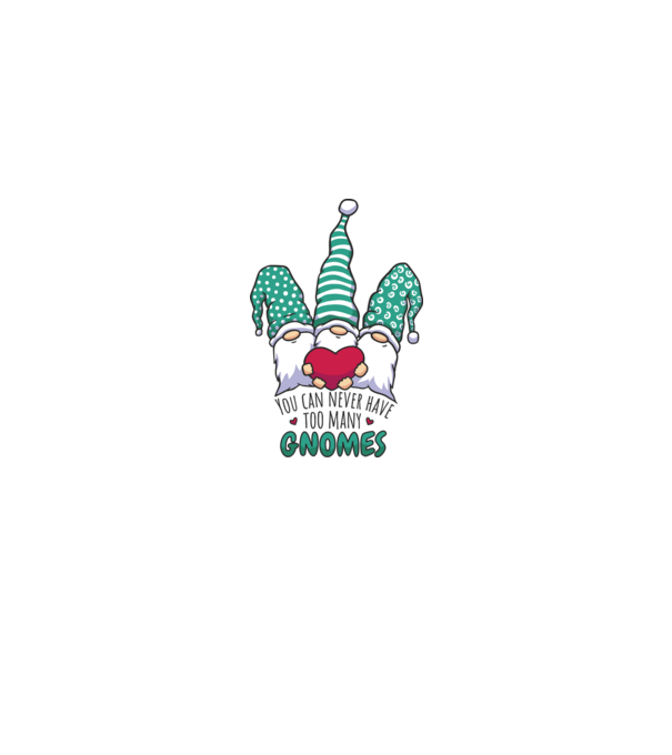 You can never have too many Gnomes model alb/roșu pe tricou