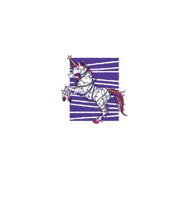 Unicorn pom de Crăciun model gri pe tricou