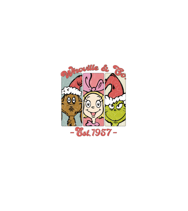 Whoville & Co. - Grinch model alb pe tricou