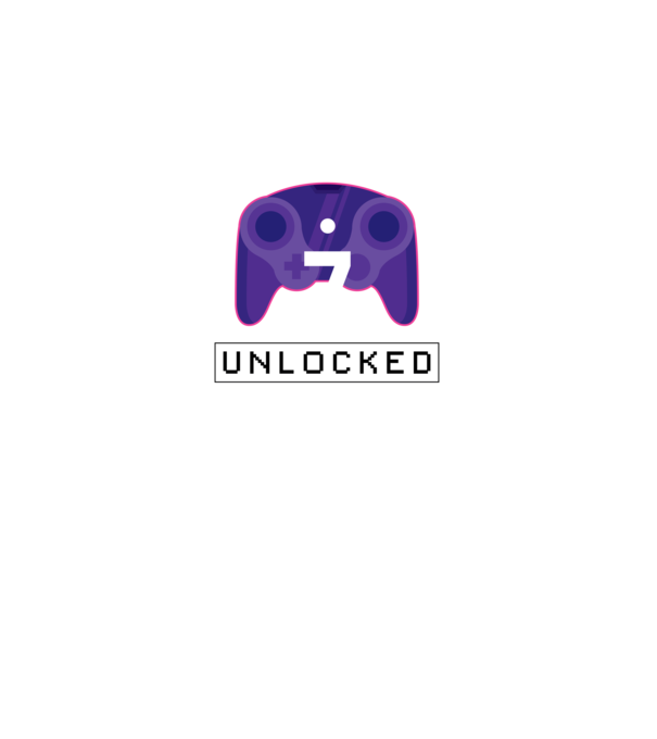 Level 7 Unlocked Gamer Birthday model negru pe tricou
