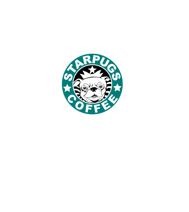 Starpugs Coffee model negru pe tricou
