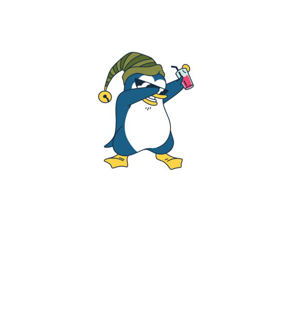 Pinguin DAB model negru pe tricou