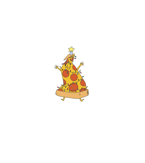 Pizza pom de Crăciun model verde pe tricou