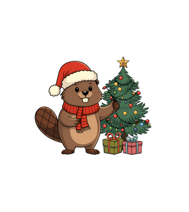 Bober Kurwa Christmas 2 model alb pe tricou