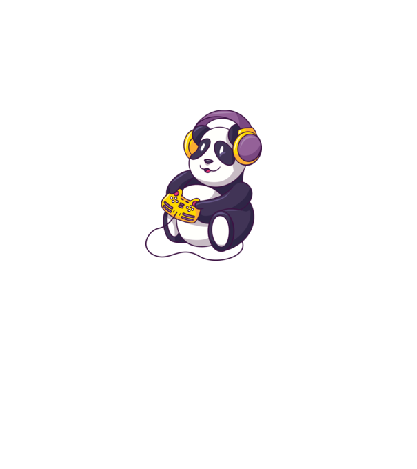 Gamer Panda model gri pe tricou
