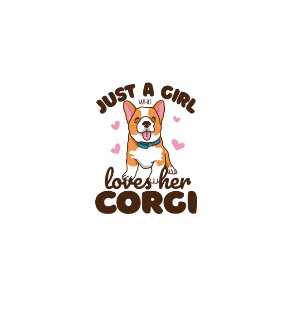 Doar o fată care iubește Corgiul său model roz deschis pe tricou