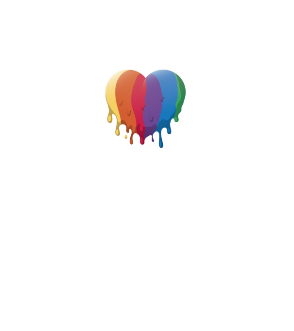 LGBTQ Inimă model negru pe tricou