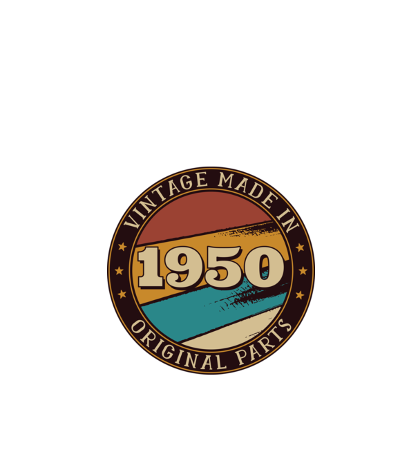 Vintage Made in 1950 Original Parts Retro Birthday model negru pe tricou