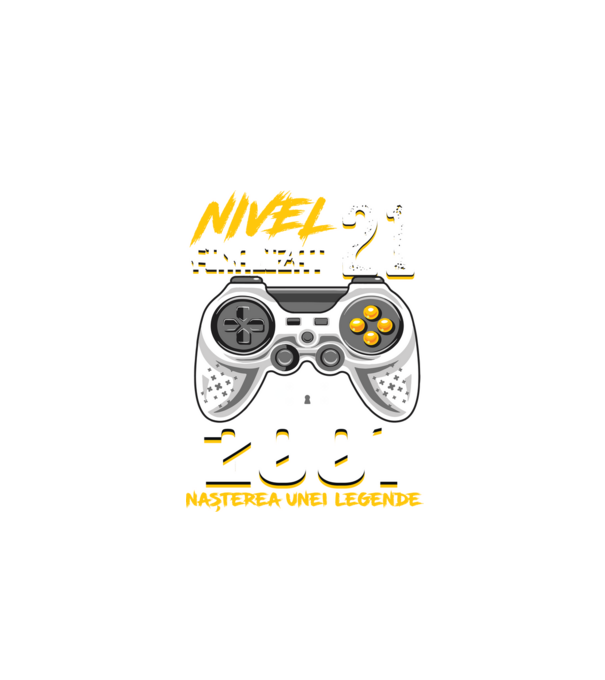 Nivel 21 finalizat. 2001 nașterea unei legende model negru pe tricou