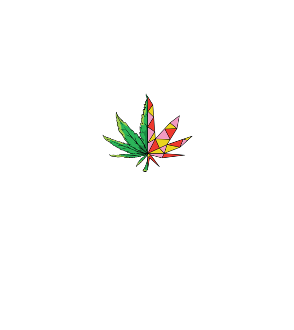 Frunză de marijuana model alb pe tricou