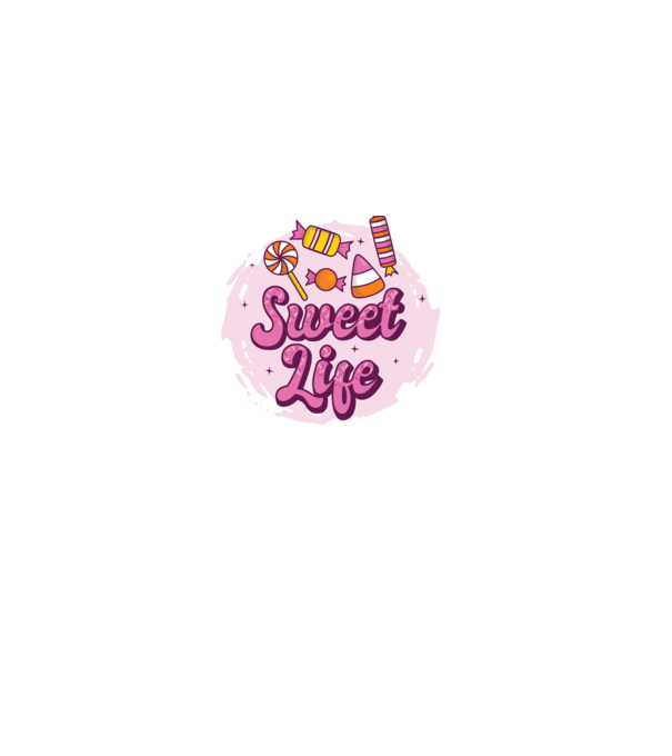 Sweet Life - Viață dulce model albastru închis pe tricou