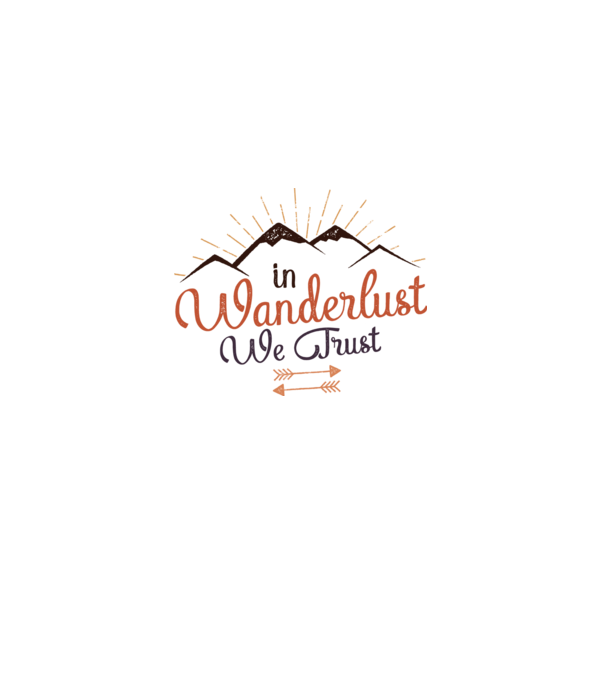 In Wanderlust we trust model alb pe tricou