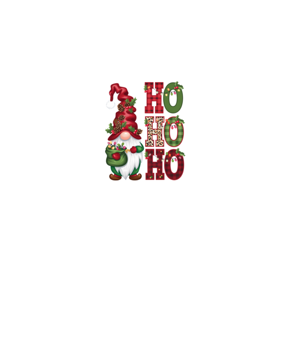 HOHOHO Gnome model negru pe tricou