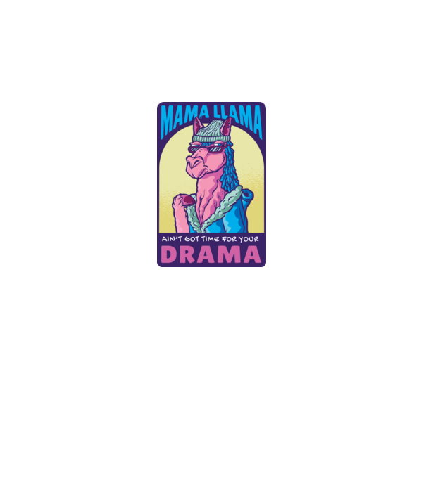 Mama Lama model alb pe tricou
