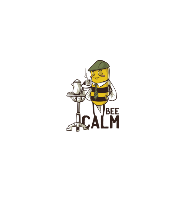 Bee Calm - Fii răbdător Albinuță model albastru deschis pe tricou