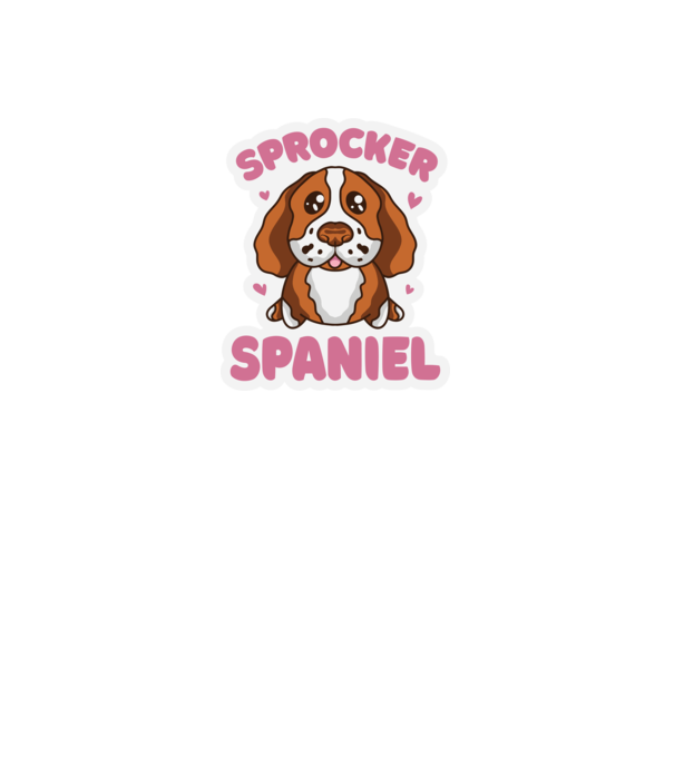 Sprocker Spaniel model gri închis pe tricou