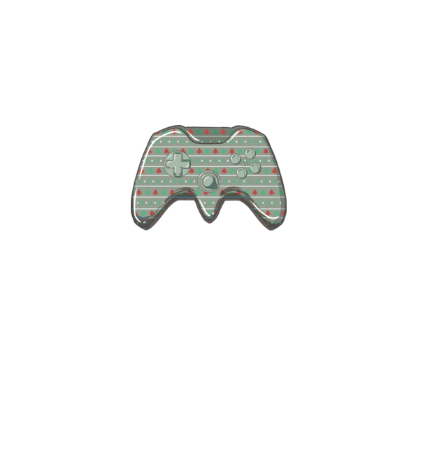 Controler Gamer Crăciun model alb pe tricou