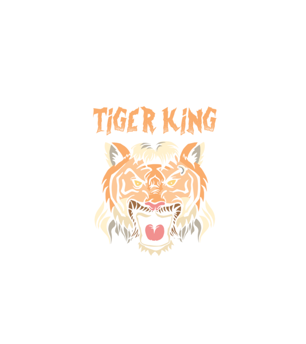 Tiger King model negru pe tricou