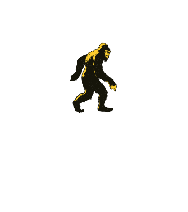 Yeti în pădure model gri pe tricou