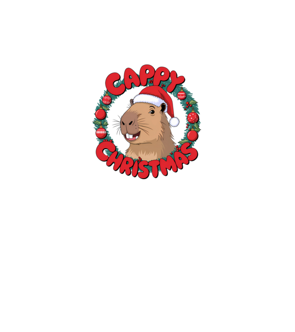 Cappy Christmas 1 model alb pe tricou