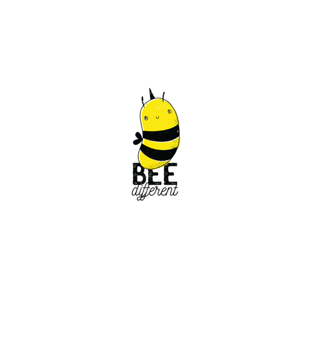 Bee different tricou albinuță model gri pe tricou