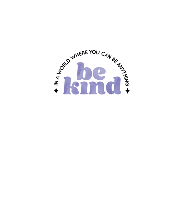 Be kind model alb pe tricou