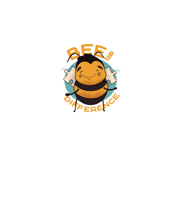 Bee the Difference - Fii tu însuți diferența model negru pe tricou