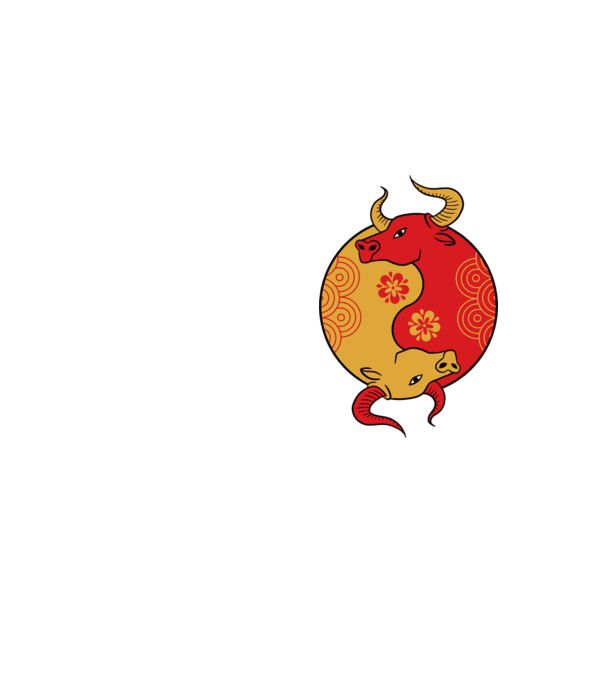 Bivol Yin Yang model galben neon pe tricou