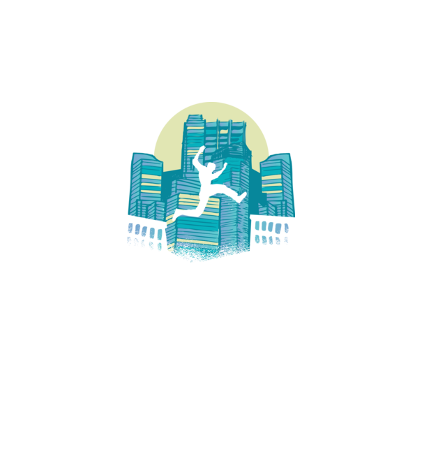 Parkour model negru pe tricou