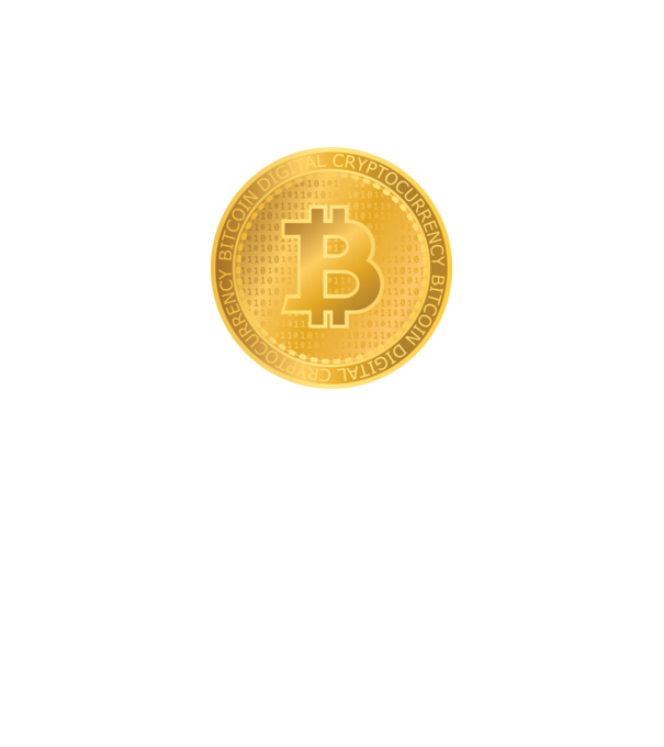 Monedă de aur Bitcoin model negru pe tricou