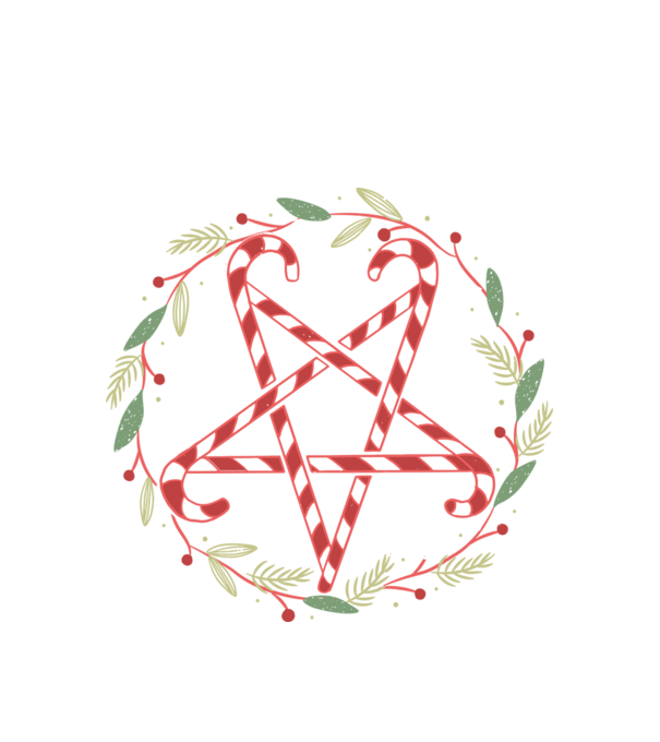 Pentagrama de Crăciun model alb pe tricou