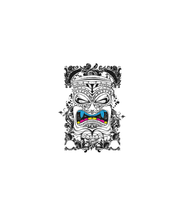 Stâlp totem antic model gri pe tricou