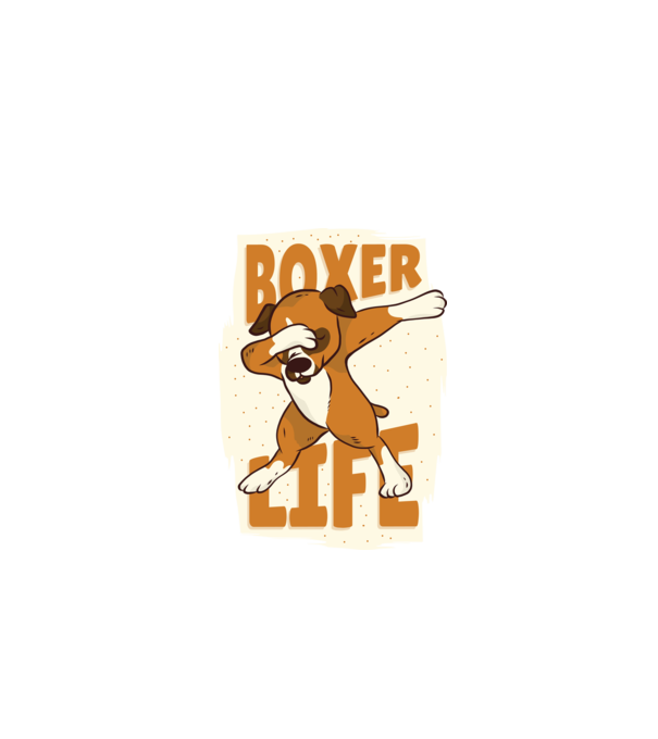 Boxer Life DAB model albastru închis pe tricou