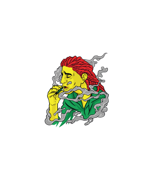 Dreadlock model negru pe tricou