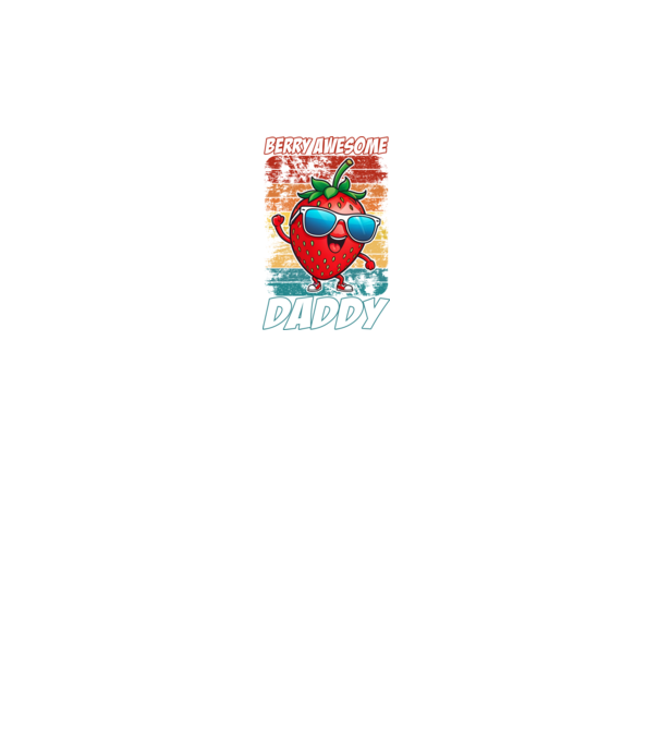 Berry Awesome Daddy Strawberry model negru pe tricou