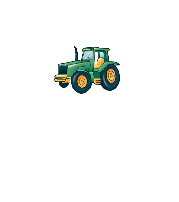 Desen Tractor model gri pe tricou