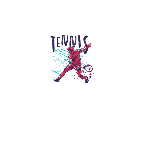 Tennis model alb pe tricou