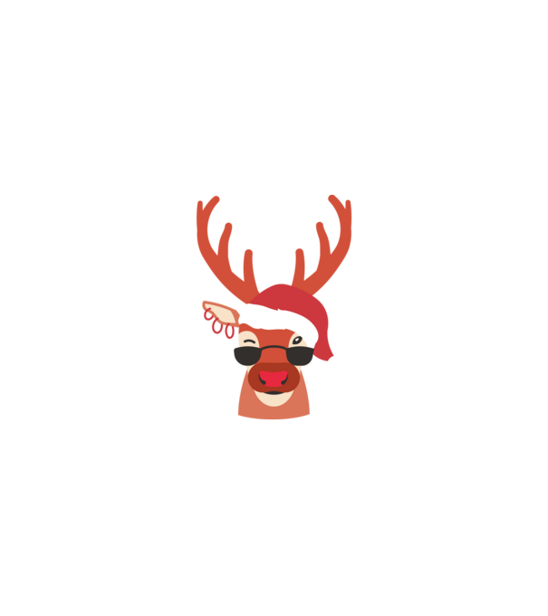Cool Reindeer Rudolph model nisipiu pe tricou