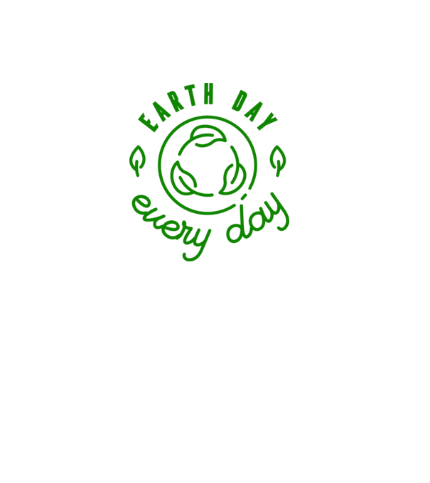 Earth Day Every Day - Ziua Pământului model alb pe tricou
