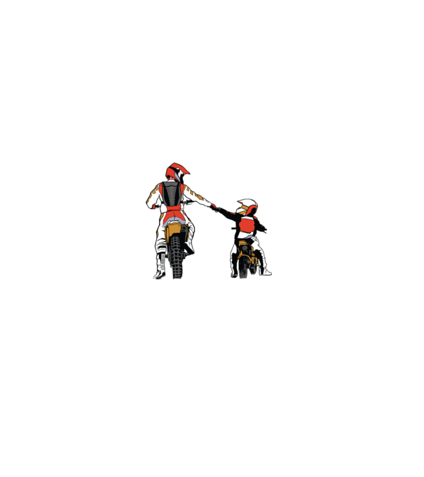 Tată și Fiu cei mai buni Prieteni - Motociclist model negru pe tricou