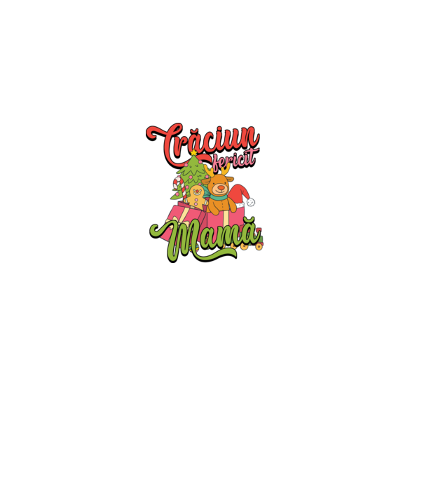 CRĂCIUN FERICIT MAMĂ model negru pe tricou
