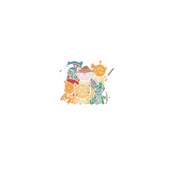 Dungeons and Cats - Joc de rol cu pisici model negru pe tricou