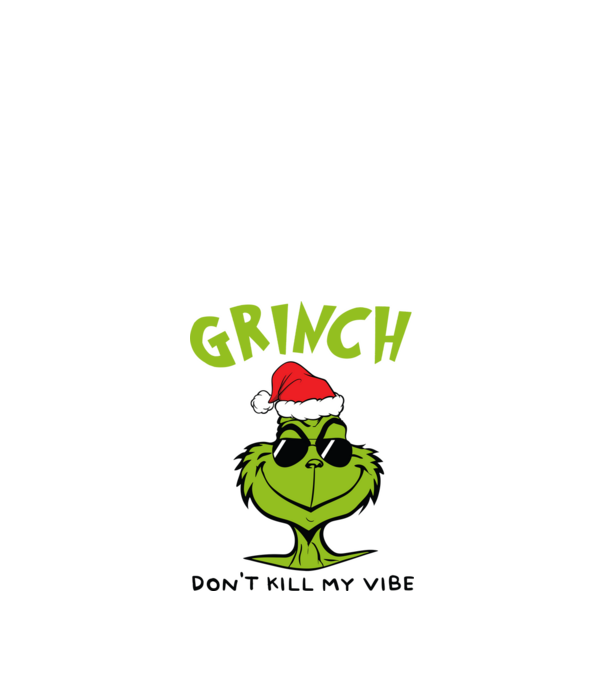 Grinch - Don't kill my vibe model albastru închis pe tricou