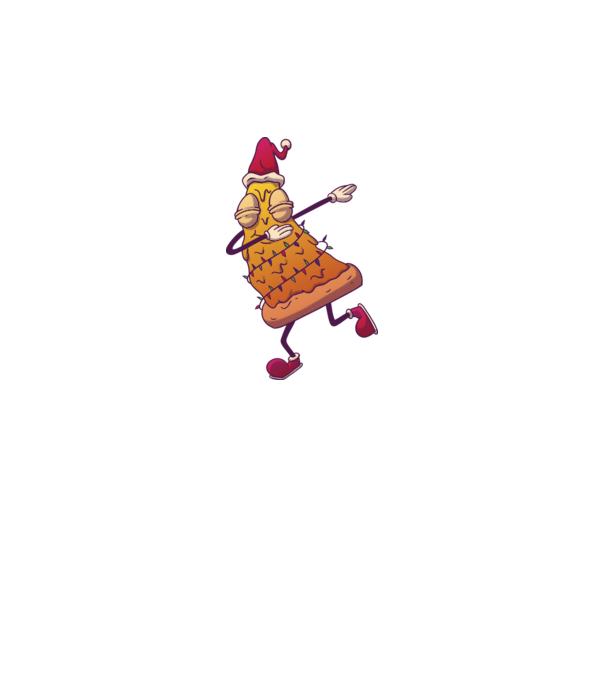 Pizza de Crăciun DAB model gri pe tricou