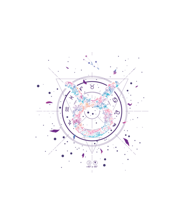 Taurus Zodiac model alb pe tricou